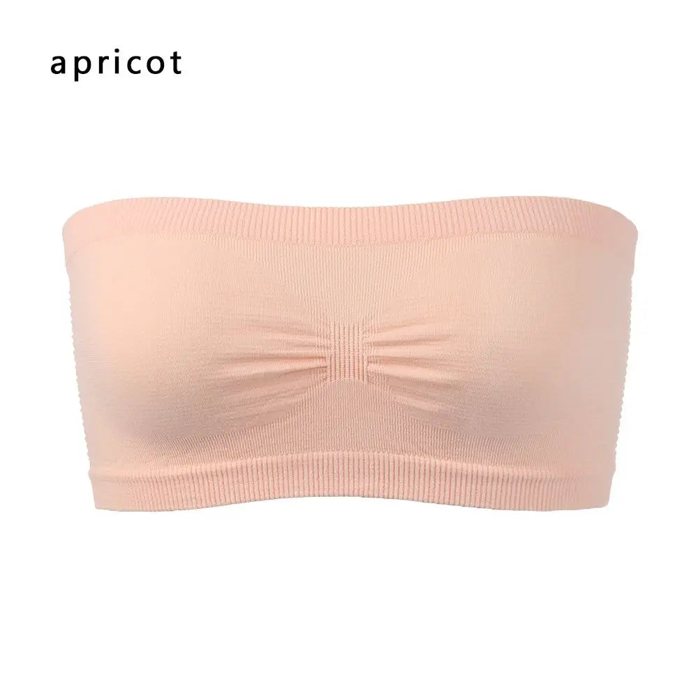 Naadloze Elastische Tube Top Abrikoos Venzali